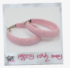 Pink Sparkly Hoop Earrings, HD Png Download, Free Download