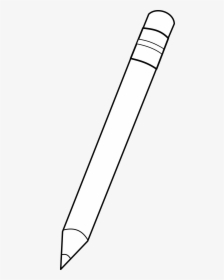 Crayon Mine / Pencil Clip Arts - White Pencil On Black Background, HD Png Download, Free Download