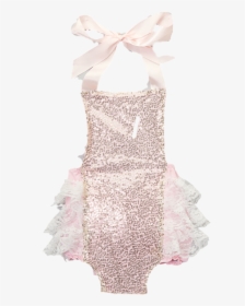 Pink Glitter Bubble Romper , Png Download - Girl, Transparent Png, Free Download