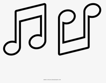 Download Hd Dibujo De Notas Musicales Para Colorear - Notas Musicales Para Dibujar, HD Png Download, Free Download