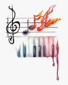 Art Music Drawing Musical Note Sheet Music - Calligraphy About Music Notes, HD Png Download, Free Download