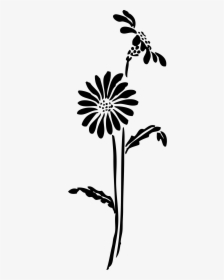 Flowers Silhouette Clip Arts - Flower Silhouette No Background, HD Png Download, Free Download