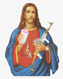 Jesus Codeine Louis Vuitton Rolex Gucci Mane Jesus - Trap Jesus, HD Png Download, Free Download