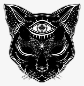 #eye #illuminati #cat #blackcat #blackandwhite #freetoedit - Egyptian Third Eye Art, HD Png Download, Free Download