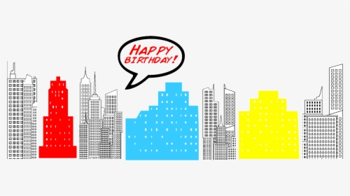 Superhero Buildings Png - Happy Birthday Super Heroes Png, Transparent Png, Free Download