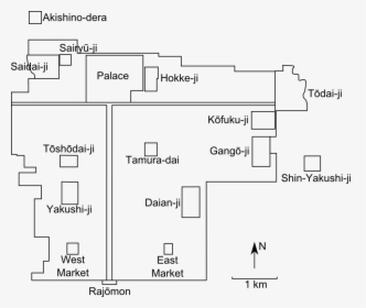 Map Of Major Buildings - Heijō Kyō, HD Png Download, Free Download