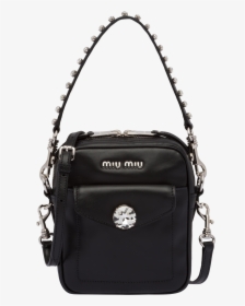 Miu Miu Leather Bandoleer Bag With Crystals, HD Png Download, Free Download
