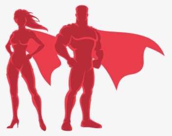 Red Superhero Silhouette Png, Transparent Png, Free Download