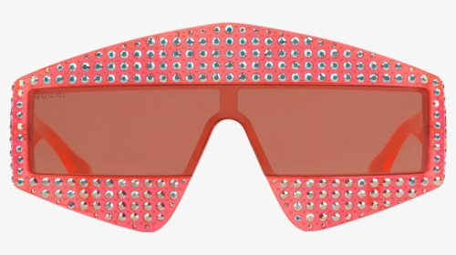 Rectangular-frame Acetate Sunglasses With Crystals - Red Gucci Sunglasses, HD Png Download, Free Download