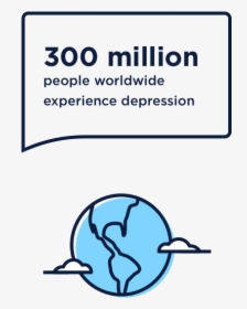 300 Million People Worldwide Experience Depression"  - Many People Suffer From Depression, HD Png Download, Free Download