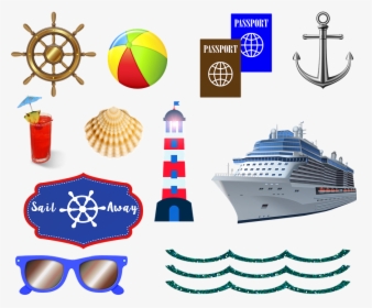 Ocean Cruise, Ship, Passport, Sea, Cruise, Travel, - Transparent Background Cruise Clip Art, HD Png Download, Free Download