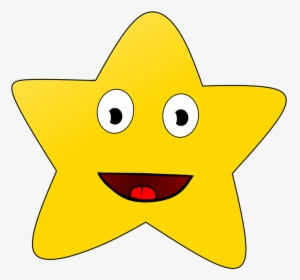Star, Face, Smile, Cartoon, Night, Sky - Smiley, HD Png Download, Free Download
