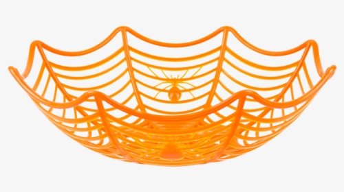 Halloween Cobweb Party Basket 25cm - Halloween Spider Web Candy Bowl, HD Png Download, Free Download