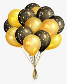Balloons, Confetti, Celebration, Birthday, Fun - Transparent Background Gold Balloons Png, Png Download, Free Download