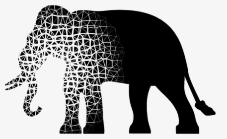 Abstract Elephant Silhouette - Indian Elephant Silhouette Png, Transparent Png, Free Download