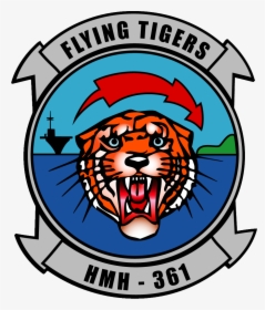 Hmh-361 Insignia - Hmh 361 Flying Tigers, HD Png Download, Free Download