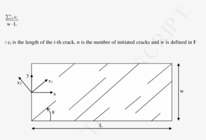 Geometry Of A Generic Cracked Layer And Reference Systems - Monochrome, HD Png Download, Free Download