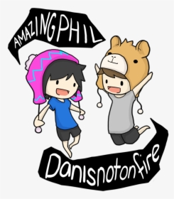 Amazingphil - Amazingphil And Danisnotonfire Fan Art, HD Png Download, Free Download