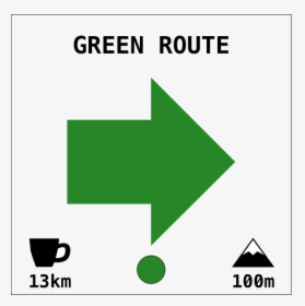 Green Route - Sign, HD Png Download, Free Download