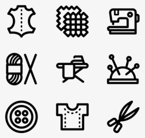 Linear Needlework And Sewing - Hand Drawn Social Media Icons Png, Transparent Png, Free Download
