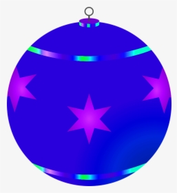 Blue Christmas Tree Bauble Transparent Background Christmas - Circle, HD Png Download, Free Download