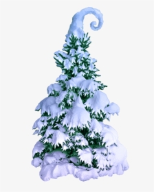 Christmas Tree Blue Decorations Png - 3d Snow Tree Png, Transparent Png, Free Download