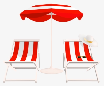 Beach Umbrella And Chairs Png Clip Art, Transparent Png, Free Download