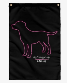 Dog Silhouette Pink Subwf Sublimated Wall Flag - Guard Dog, HD Png Download, Free Download