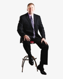 Person Sitting In Chair Png -phil Sitting Ps - Tuxedo, Transparent Png, Free Download