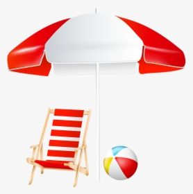 Clipart Chair Beach Umbrella - Transparent Png Clipart A Beach Umbrella, Png Download, Free Download