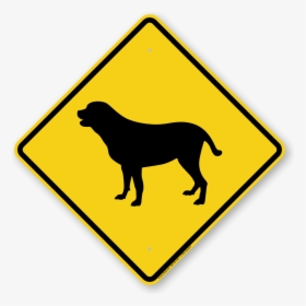 Yellow Lab Symbol Guard Dog Sign - Real Australian Road Signs, HD Png Download, Free Download