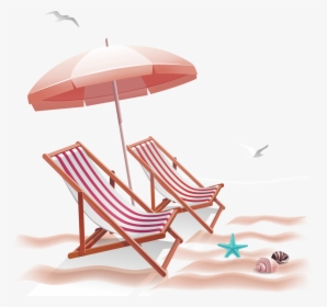 Transparent Umbrella Clipart Png - Beach Chair And Umbrella, Png Download, Free Download