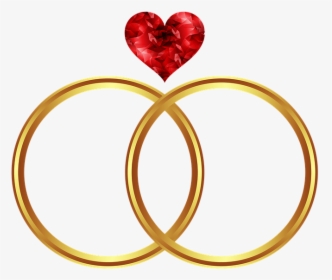 Heart, Ring, Icon, Gold, Sweethearts, Wedding - Wedding Hart Clip Art, HD Png Download, Free Download