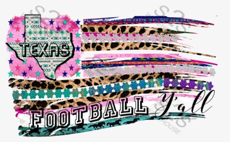 Football Texas Flag Pink - Graphic Design, HD Png Download, Free Download