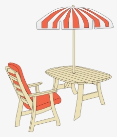 Pool Umbrella Clipart - Garden Furniture Clip Art, HD Png Download, Free Download