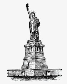Liberty Statue In Drawing, HD Png Download, Free Download