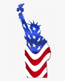 Us Statue Of Liberty Icon Png - Statue Of Liberty Flag Silhouette, Transparent Png, Free Download
