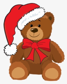 Clipart Christmas Bear - Christmas Teddy Bear Clipart, HD Png Download, Free Download