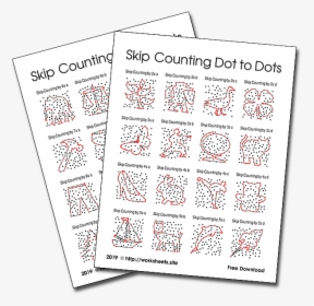 Skip Counting Dot To Dot Puzzles - 20 To 70 Mayan Numbers, HD Png Download, Free Download