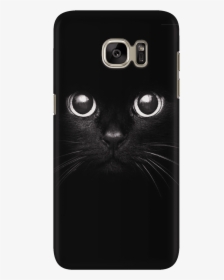 Cute Black Cat Face Phone Case For Samsung Galaxy Cell - Smartphone, HD Png Download, Free Download