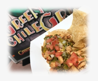 Green Chile Truck With Tacos About Us - Dish, HD Png Download, Free Download