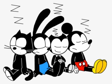 Here"s Felix The Cat, Oswald The Lucky Rabbit, Bendy - Mickey Bendy Oswald And Felix, HD Png Download, Free Download