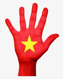 Vietnam Flag Hand Free Picture - Bangladesh Flag Hand, HD Png Download, Free Download