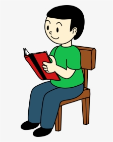 Clipart Down Syndrome Little Boy With Dark Hair - Sat On A Chair, HD Png Download, Free Download