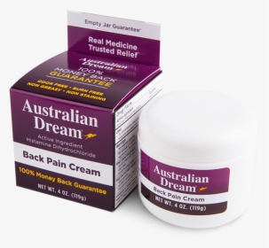 Australian Dream Back Pain Relief Cream - Australian Dream, HD Png Download, Free Download