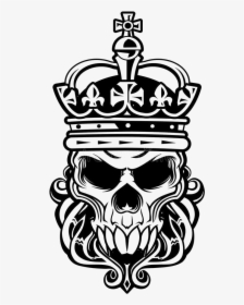 #skull #king - Uneasy Lies The Head That Wears The Crown Tattoo, HD Png Download, Free Download