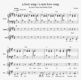 A Love Song / A Non Love Song - Theme Song Miraculous Ladybug Sheet Music Piano Easy, HD Png Download, Free Download