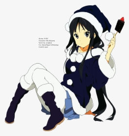 - Azusa K On Christmas - Christmas Anime Girls Png, Transparent Png, Free Download