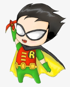 Robin Nightwing Batman Damian Wayne Superman - Transparent Cute Superman Chibi, HD Png Download, Free Download