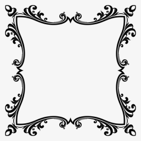 Flower Border Design Black And White, HD Png Download, Free Download